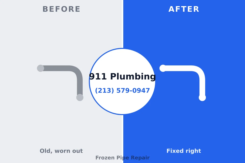 Before and after: plumbing repair Fenton, MO